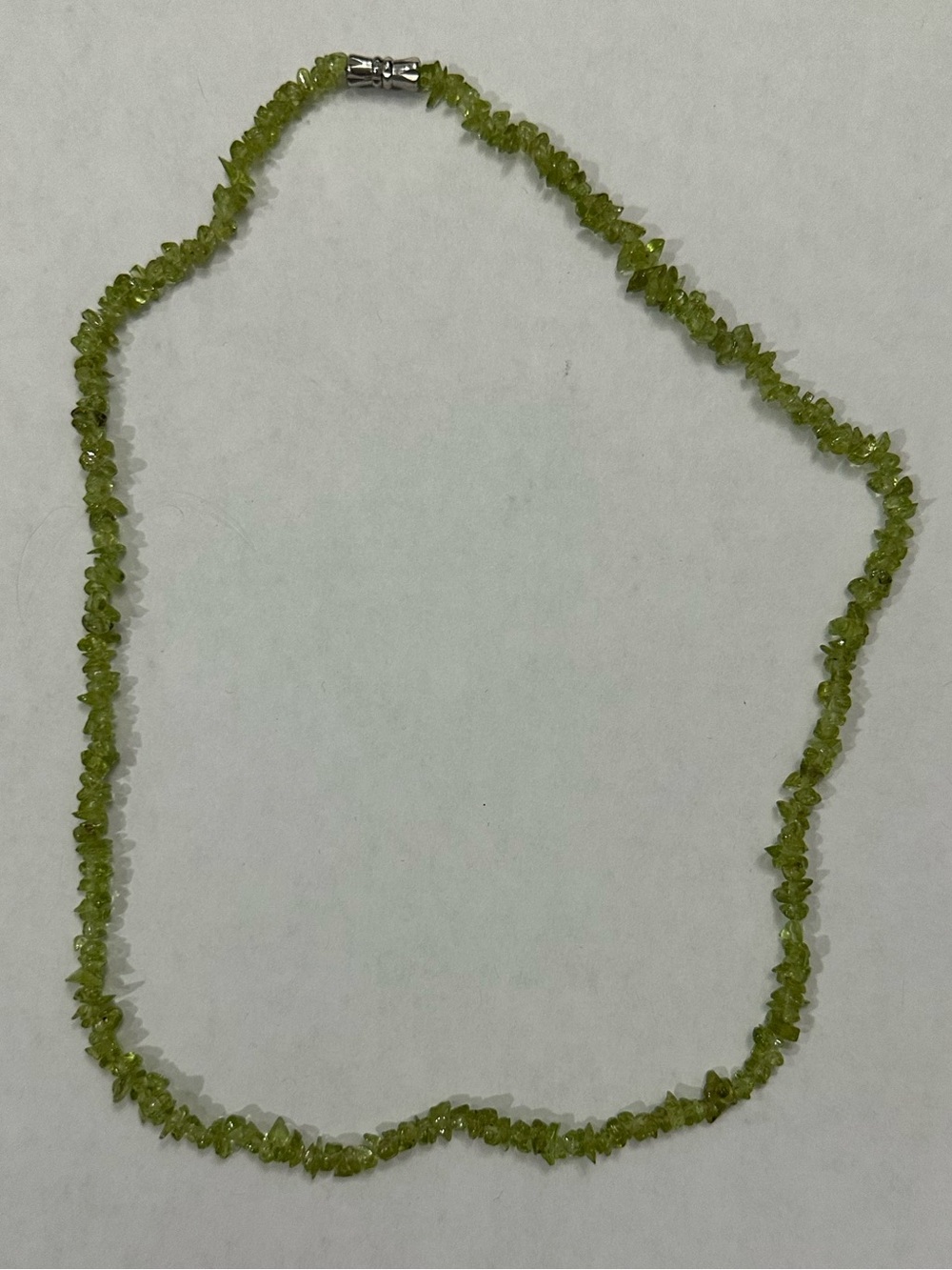 Peridot Chip Necklace - Natural Gemstone Strand